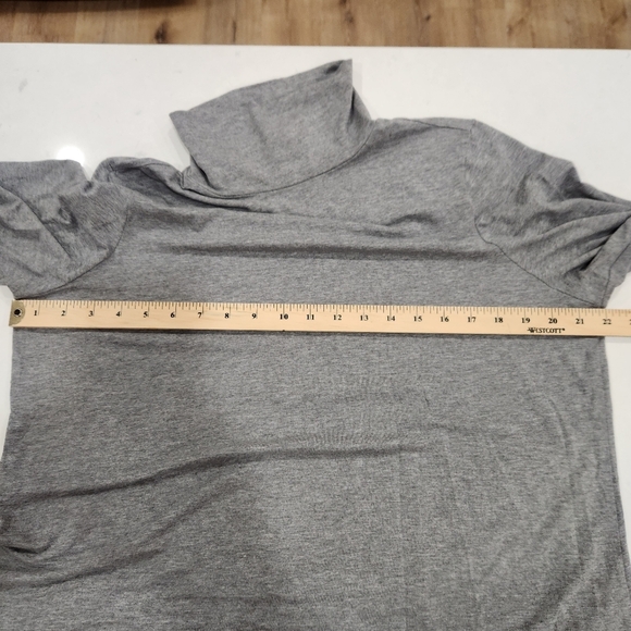 J Jill Shirt Womens Large Gray Cotton Modal Stretch Turtleneck Long Sleeve - Picture 10 of 12